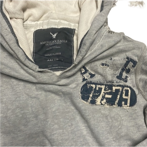AMERICAN EAGLE OUTFITTERS vintage “EAGLE FLEECE” thermal lined hoodie size XS - Picture 3 of 4